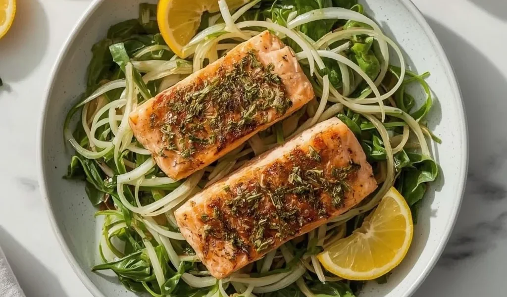 Giada Broiled Salmon and Fennel Salad