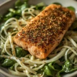 Giada Broiled Salmon and Fennel Salad - recipe card