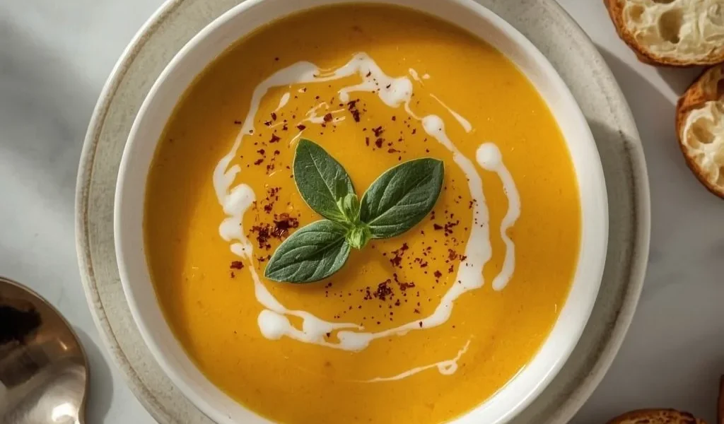 Giada Butternut Squash Soup with Fontina Cheese Crostini