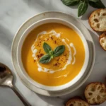 Giada Butternut Squash Soup with Fontina Cheese Crostini
