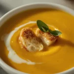Giada Butternut Squash Soup with Fontina Cheese Crostini - recipe card