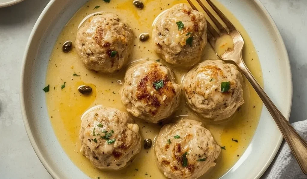 Giada Chicken Piccata Meatballs