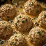 Giada Chicken Piccata Meatballs - recipe card