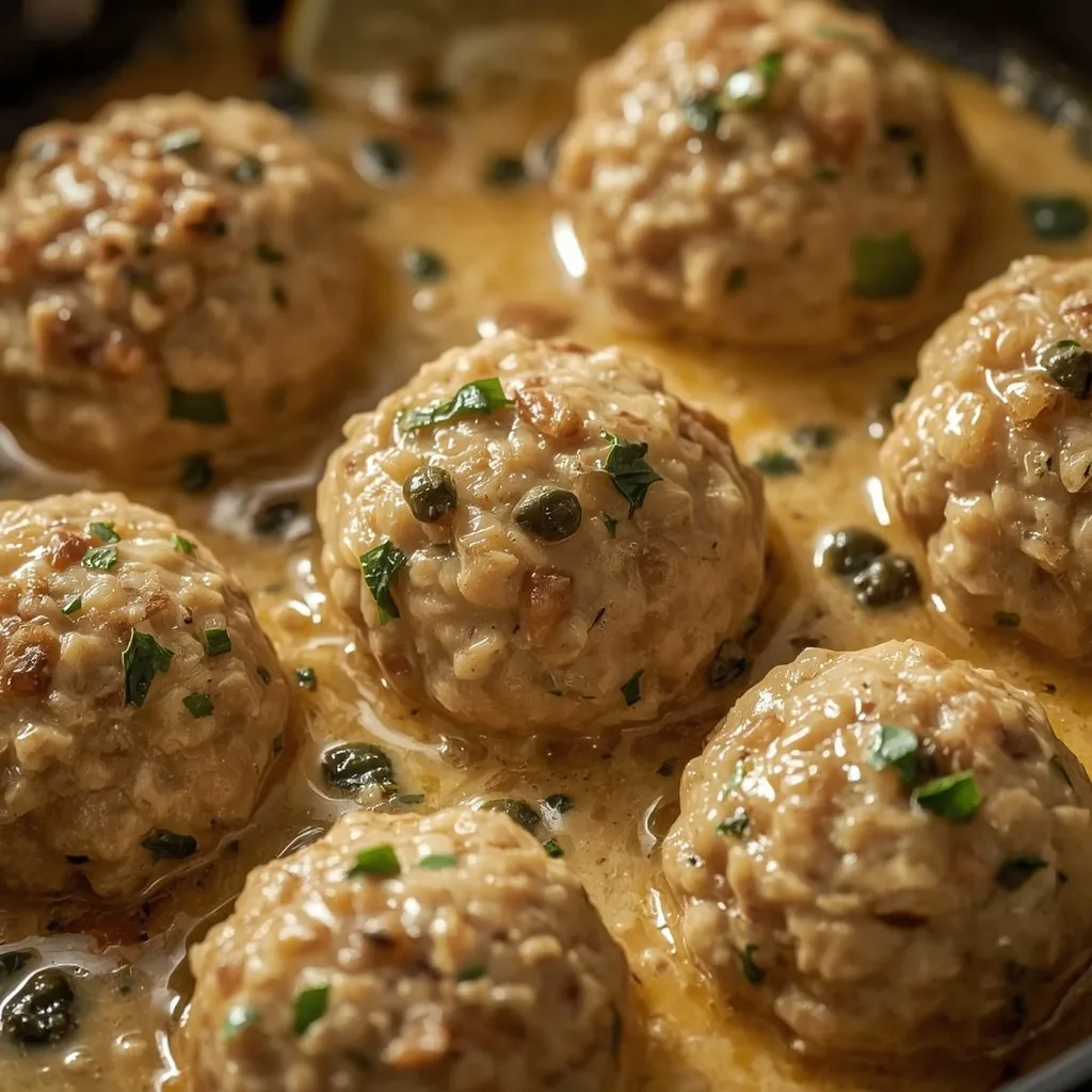 Giada Chicken Piccata Meatballs